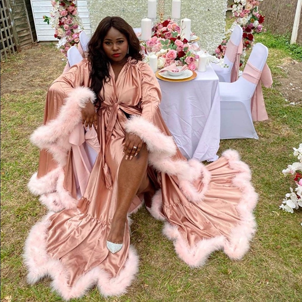 Silky long robe s/m